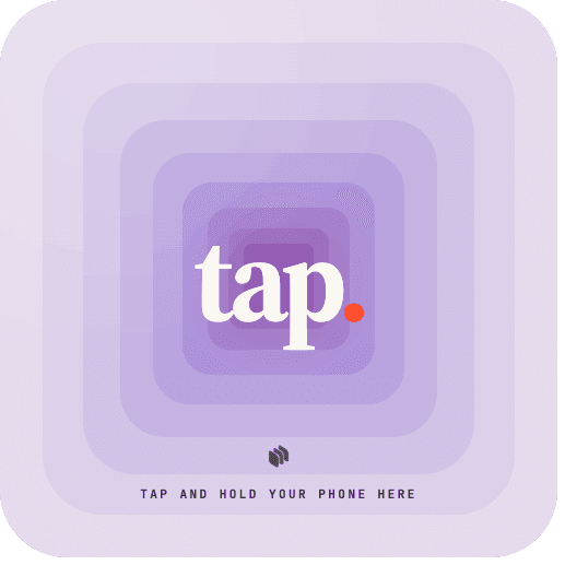 Tap NFC tag artwork used before programming